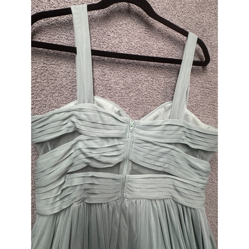 Birdy Grey Sage Green Pleated Bridesmaid Maxi Dress L NWT Romantic Fairy - Picture 7 of 16